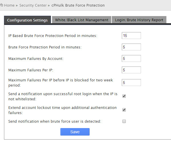 cpanel whm brute force